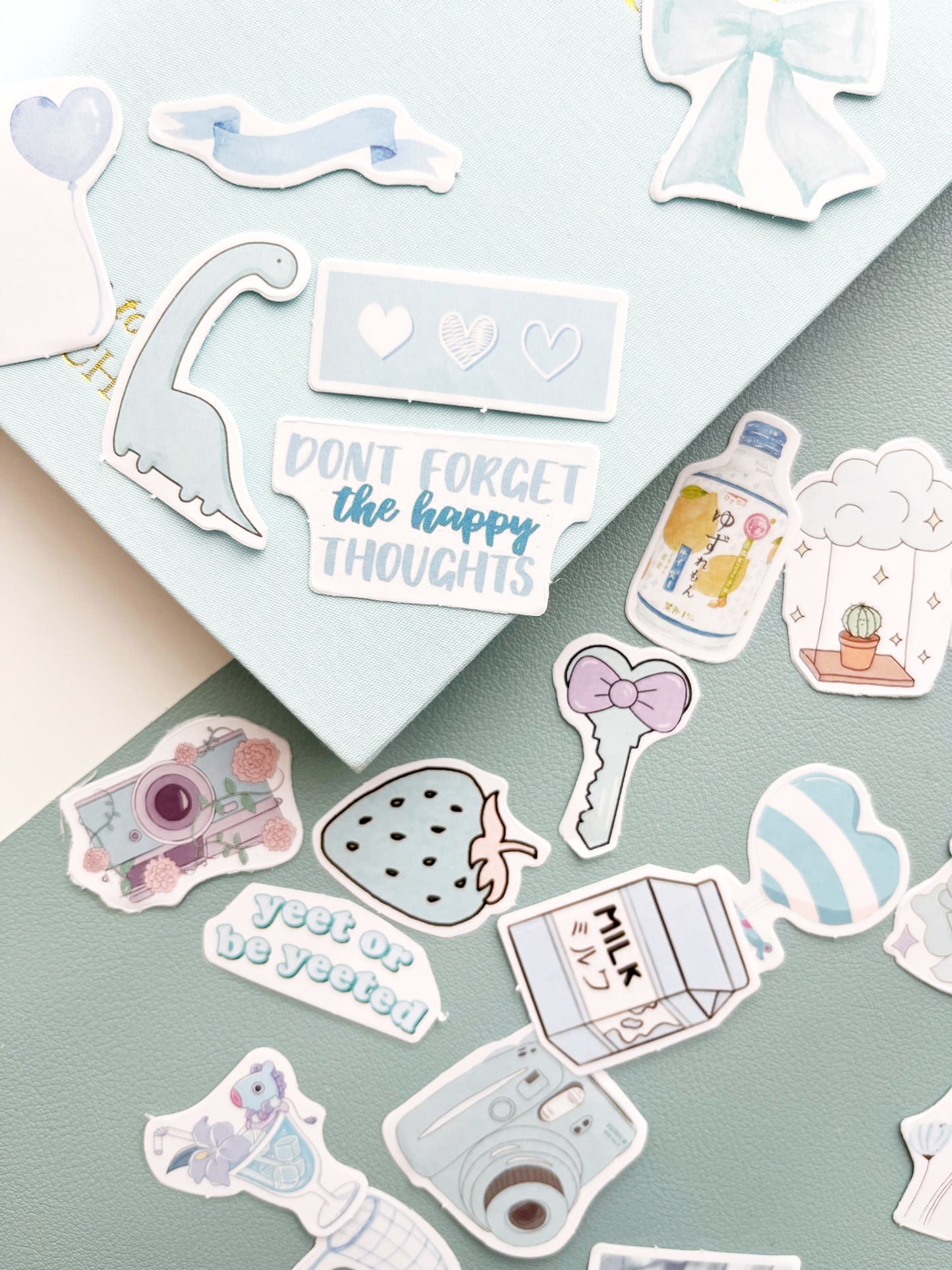 Blue Ice Cream Stickers Box