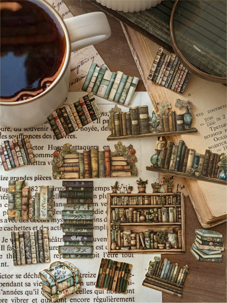 Bookshelves PET Stickers