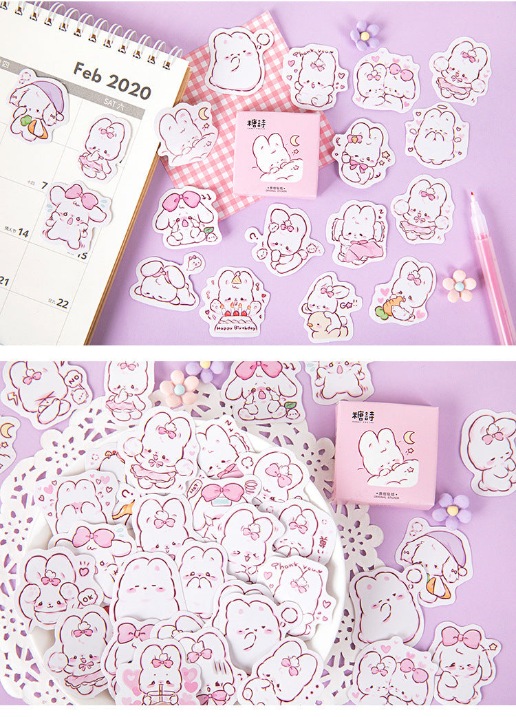 Cute Bunny Stickers Box