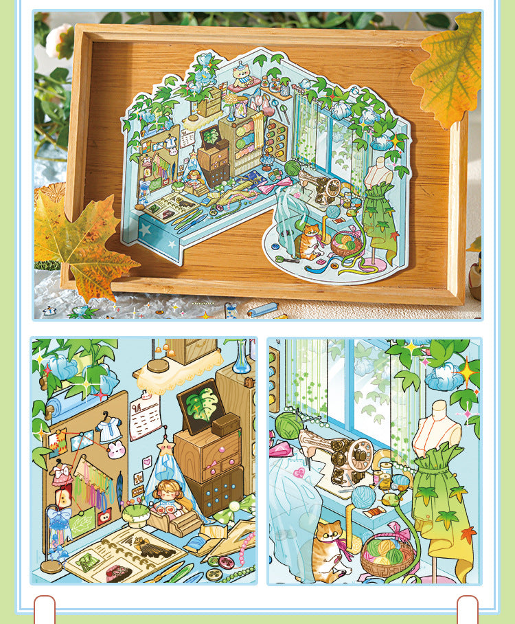 DIY Stickers Miniature Scene Set