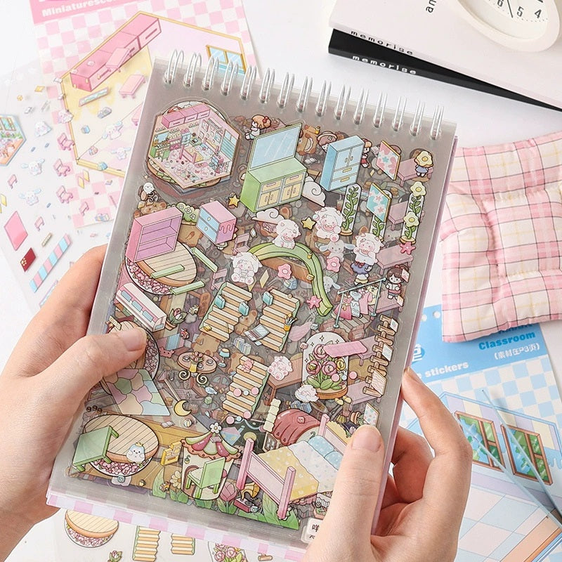 DIY Miniature Scene Stickers Book