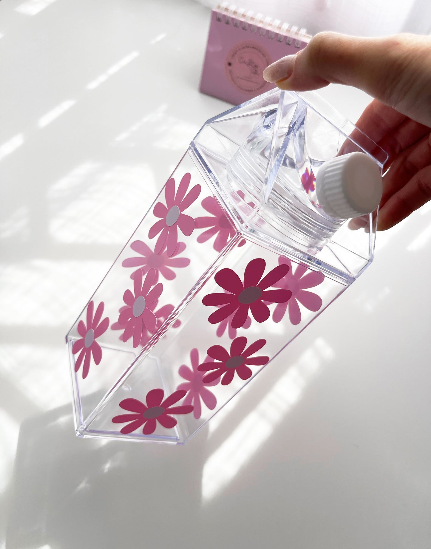 Daisy Milk Carton Water Bottle