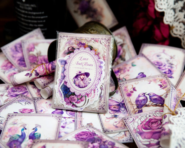 Love & Roses Deco Papers & Stickers Set