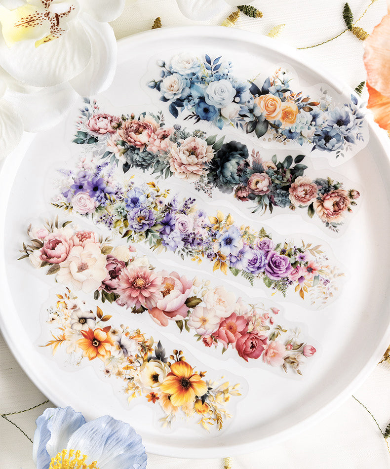 Sea of Flowers Series PET Stickers