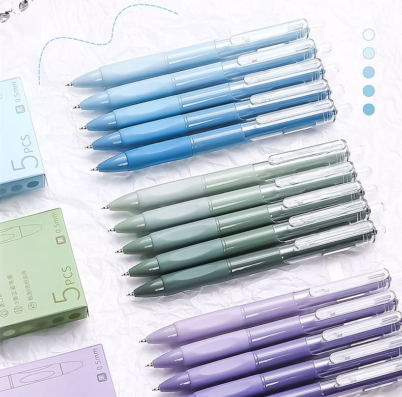 Aesthetic Soft Grip Gel Pen Set