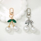 Pearl Cherry Keychain