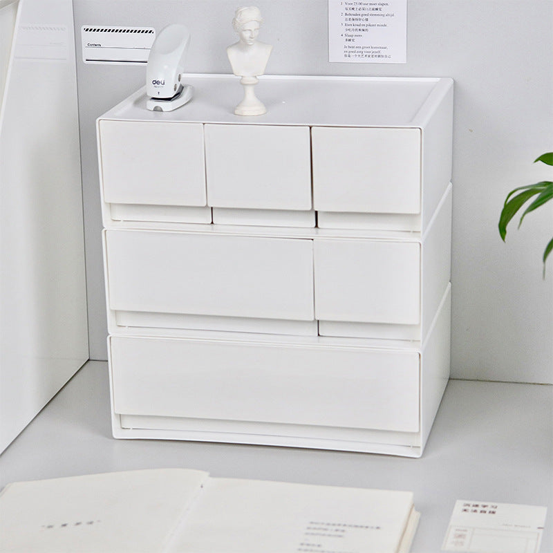 Stackable White Drawer Set