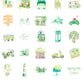 Green Travels Stickers Box