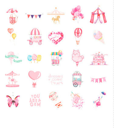 Pink Party Stickers Box