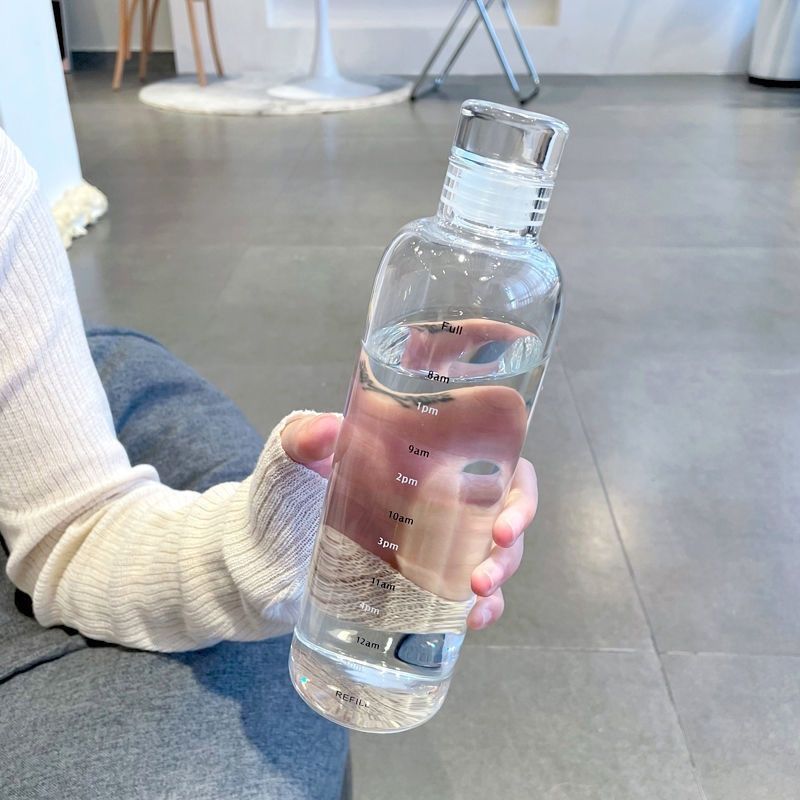 Clear Time Scale Water Bottle