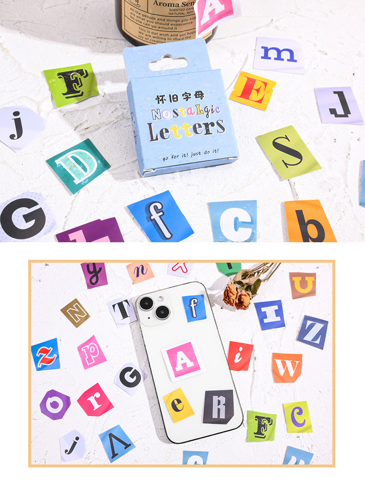 Retro Alphabet Stickers Box