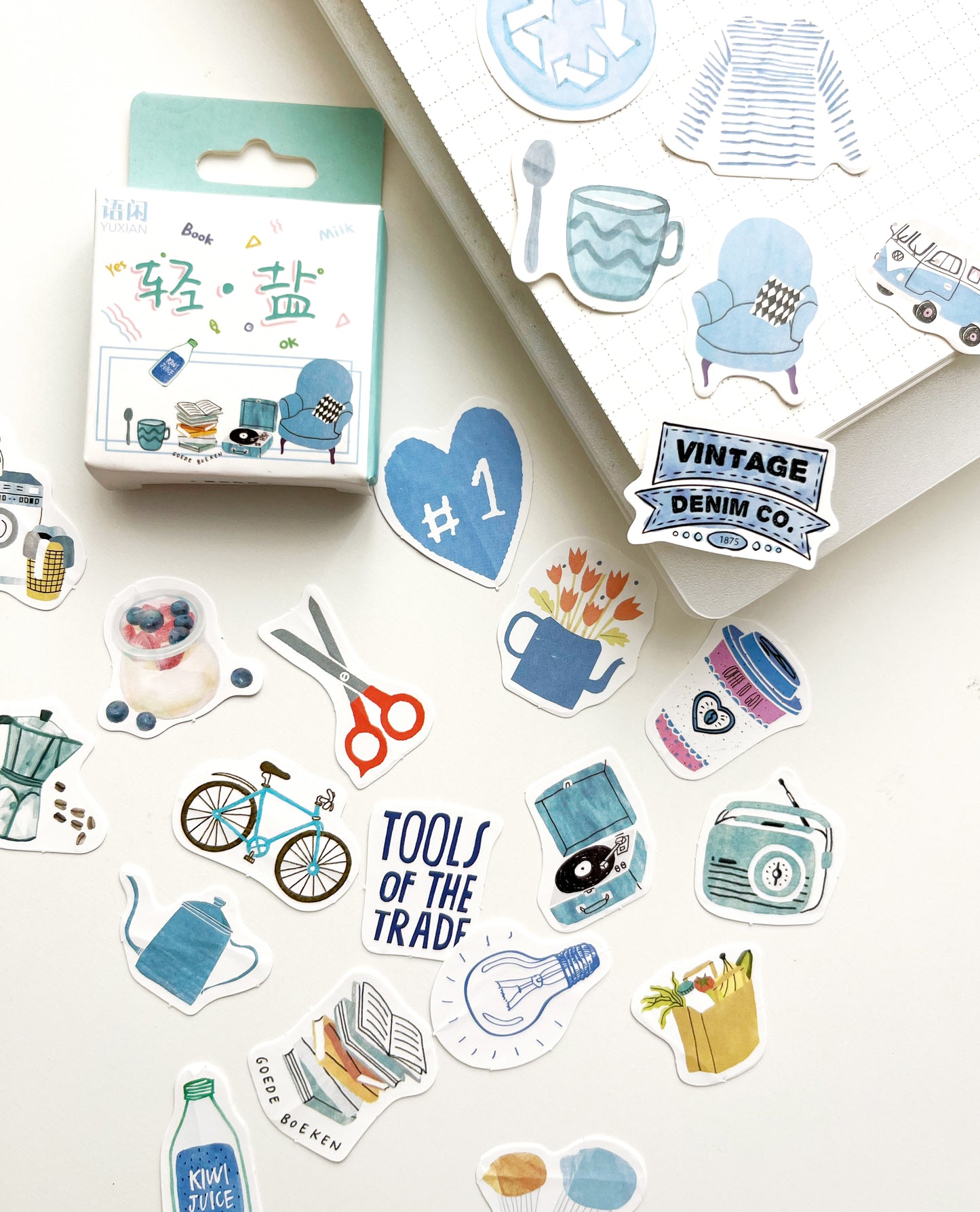 Blue Stickers Box