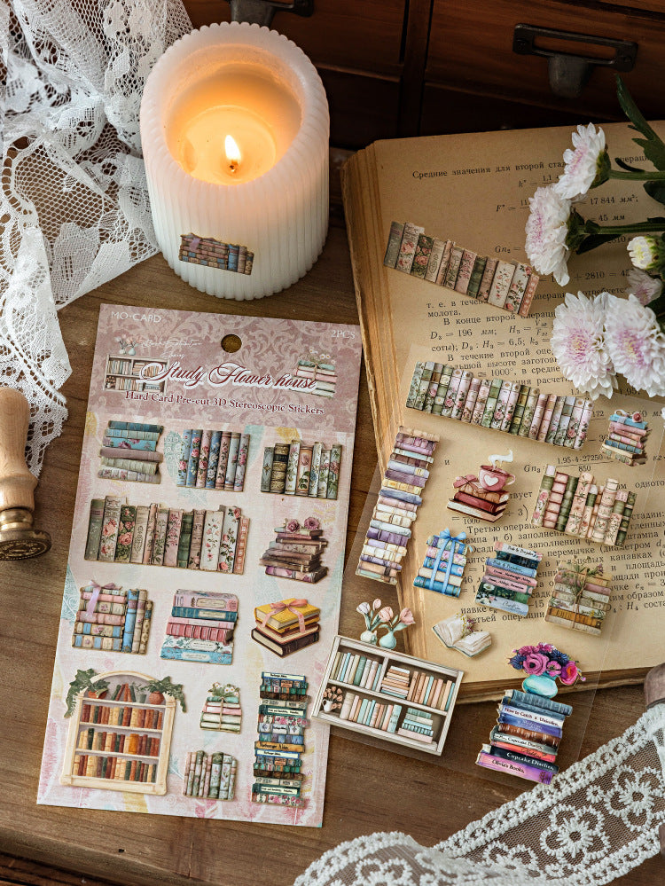 Bookshelves PET Stickers