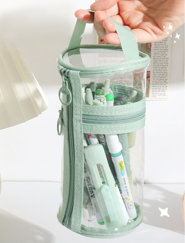 Cylinder Clear Pencil Case