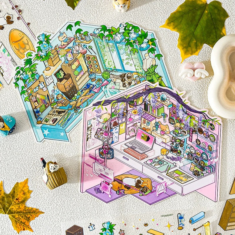 DIY Stickers Miniature Scene Set