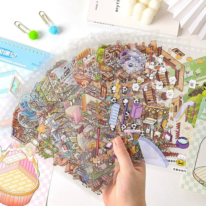 DIY Miniature Scene Stickers Book