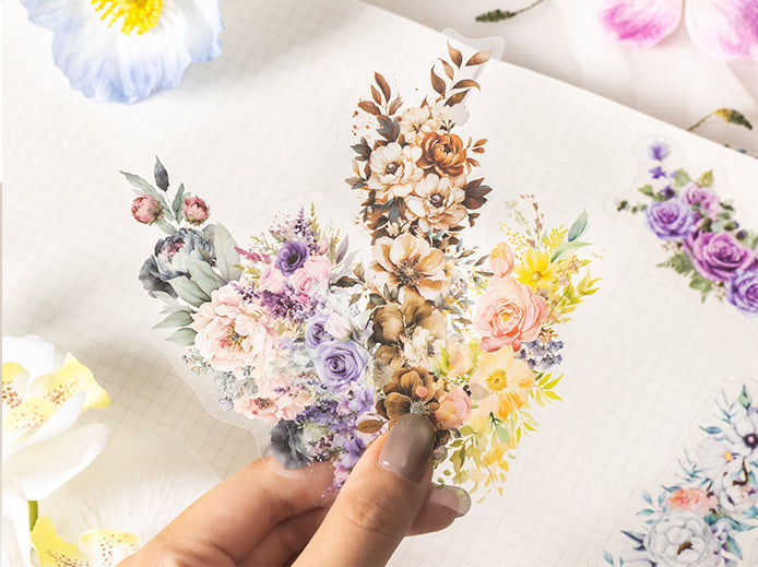 Sea of Flowers Series PET Stickers