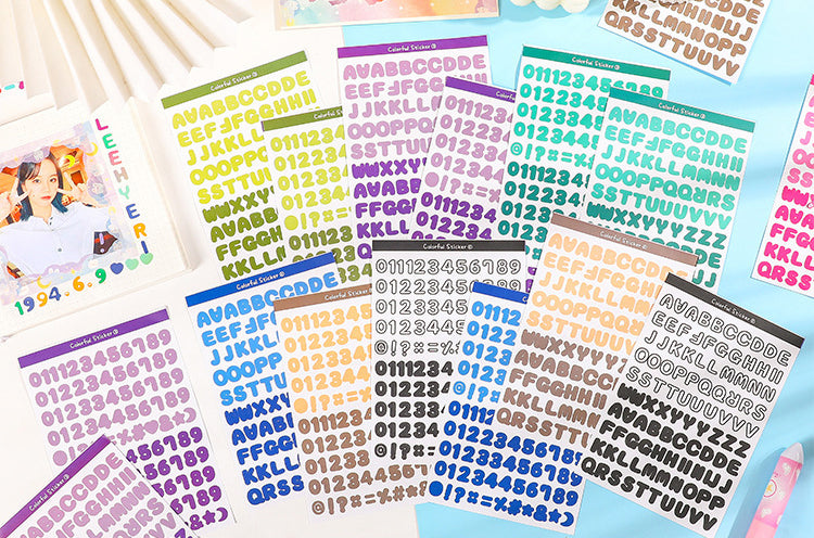 Colorful Letter Sticker Sheets