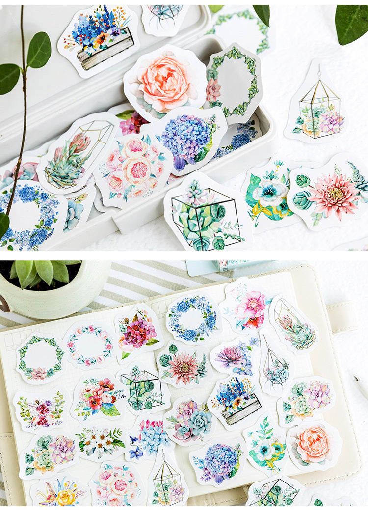 Pastel Flower Stickers Box