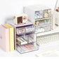 Stackable White Grid Drawer