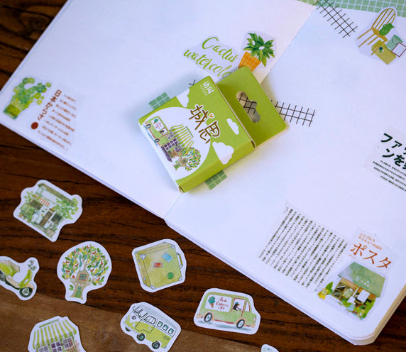 Green Travels Stickers Box
