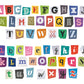 Retro Alphabet Stickers Box