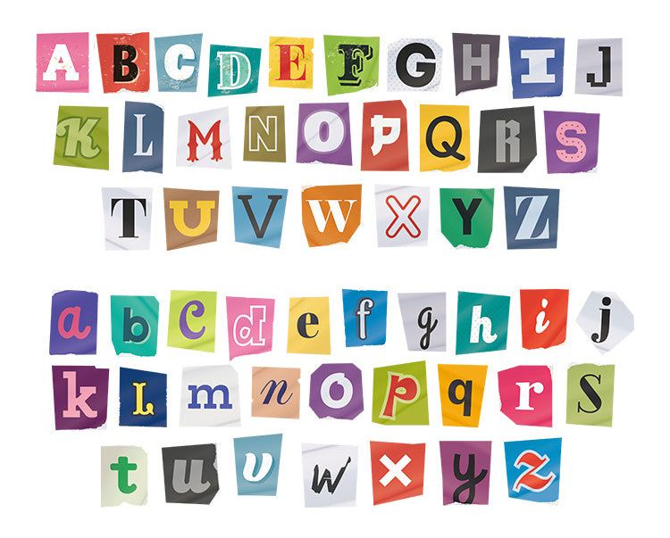 Retro Alphabet Stickers Box
