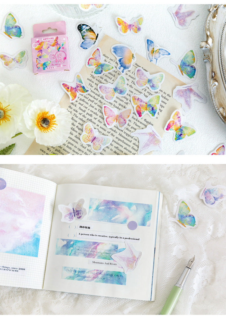 Multicolor Butterfly Stickers Box