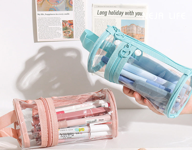 Cylinder Clear Pencil Case