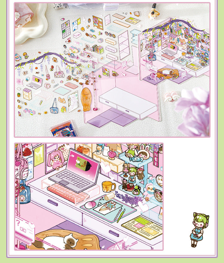 DIY Stickers Miniature Scene Set