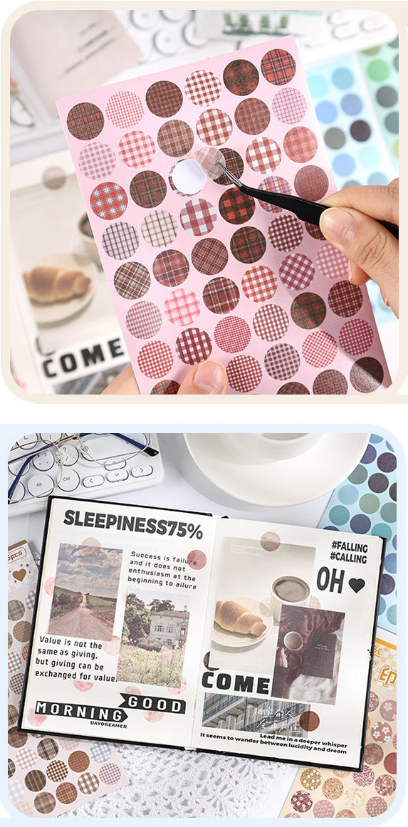 Colorful Dot Sticker Sheets