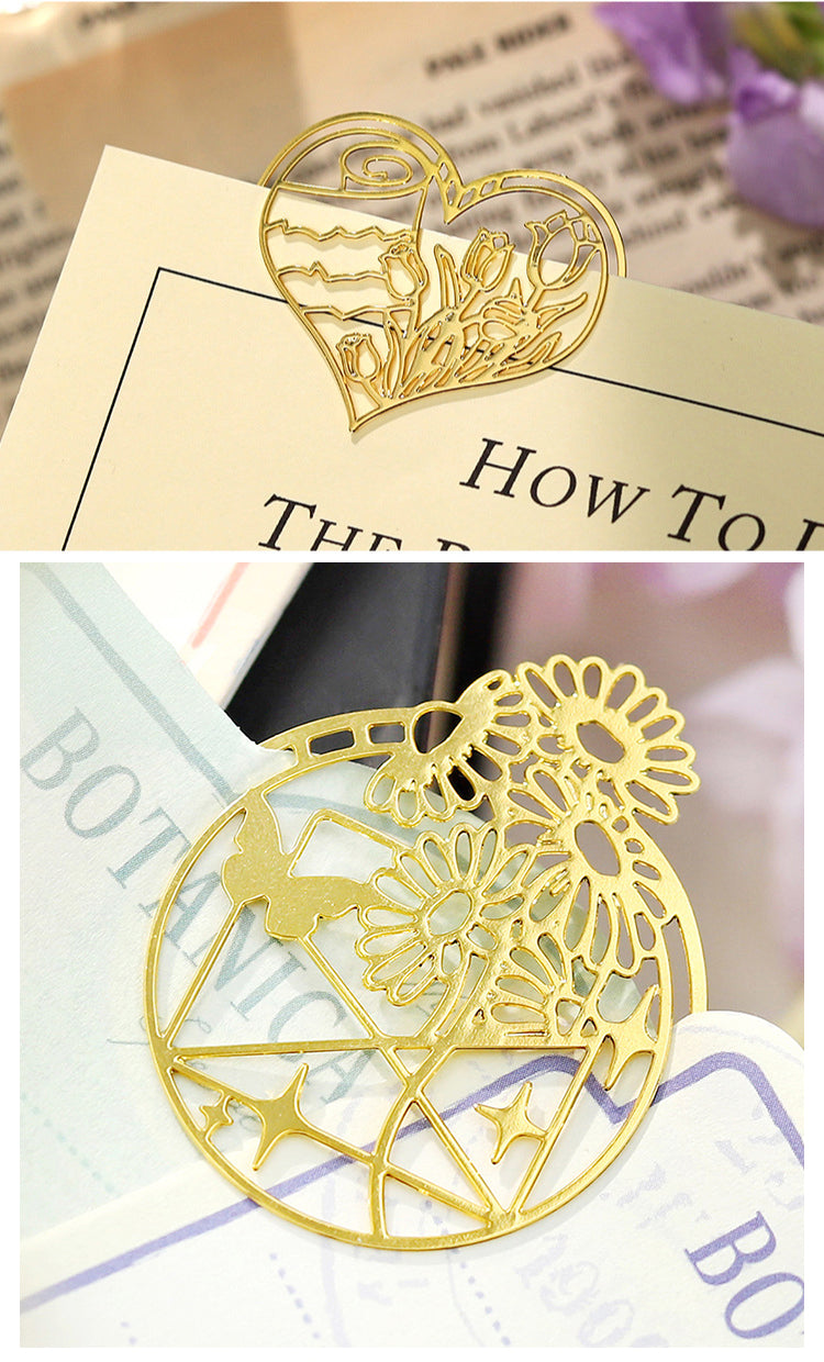 Letter From Flowers Metal Bookmark