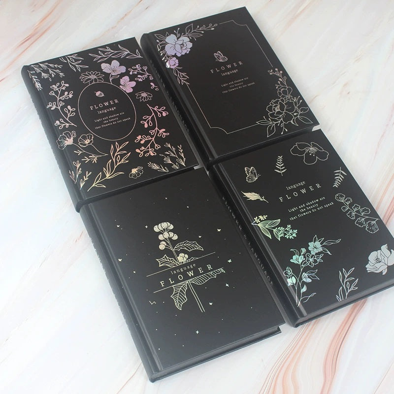 Flower Language Black Diary