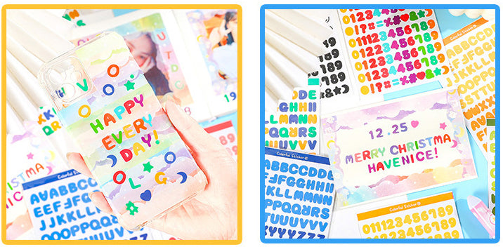 Colorful Letter Sticker Sheets