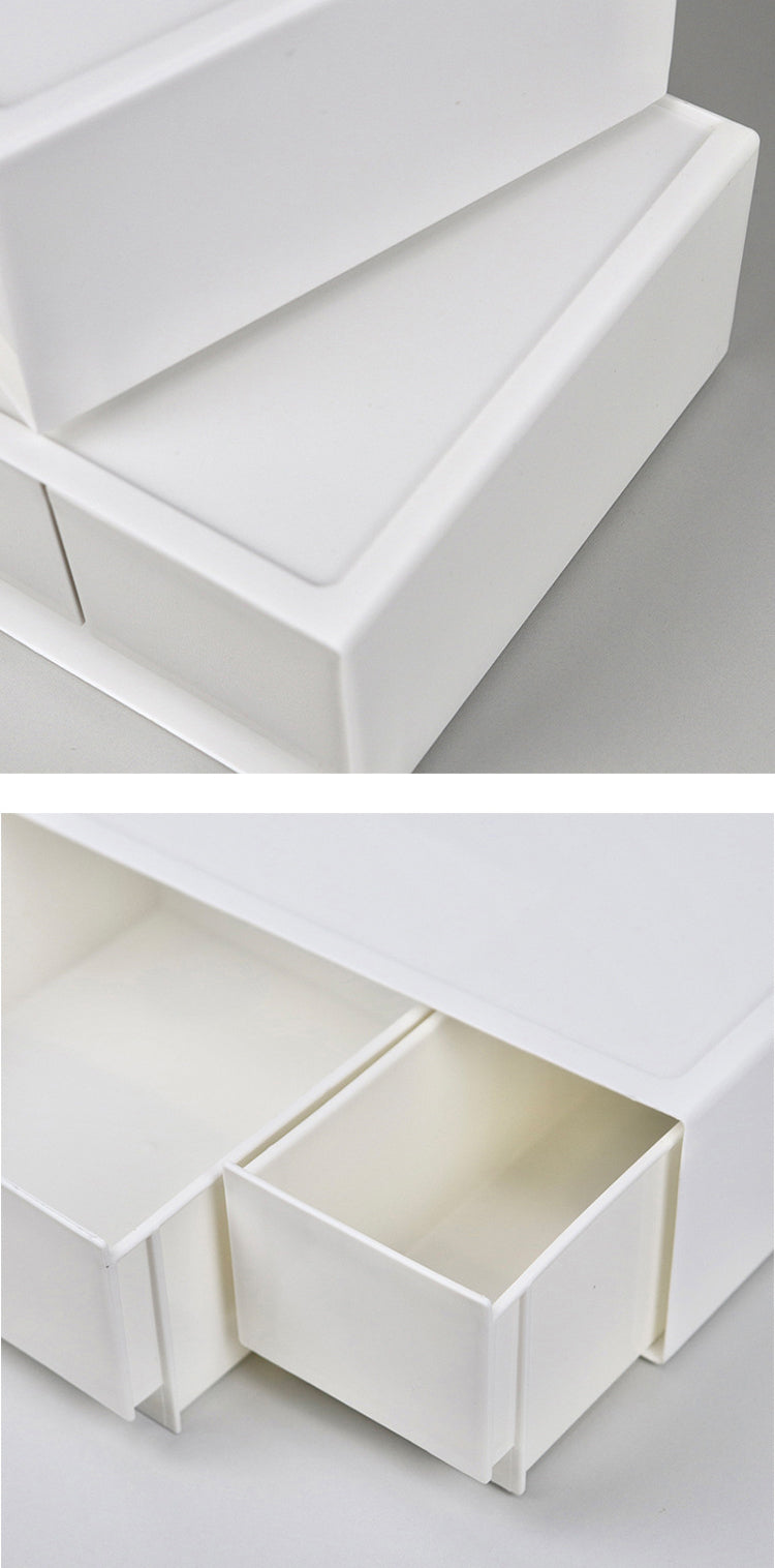 Stackable White Drawer Set