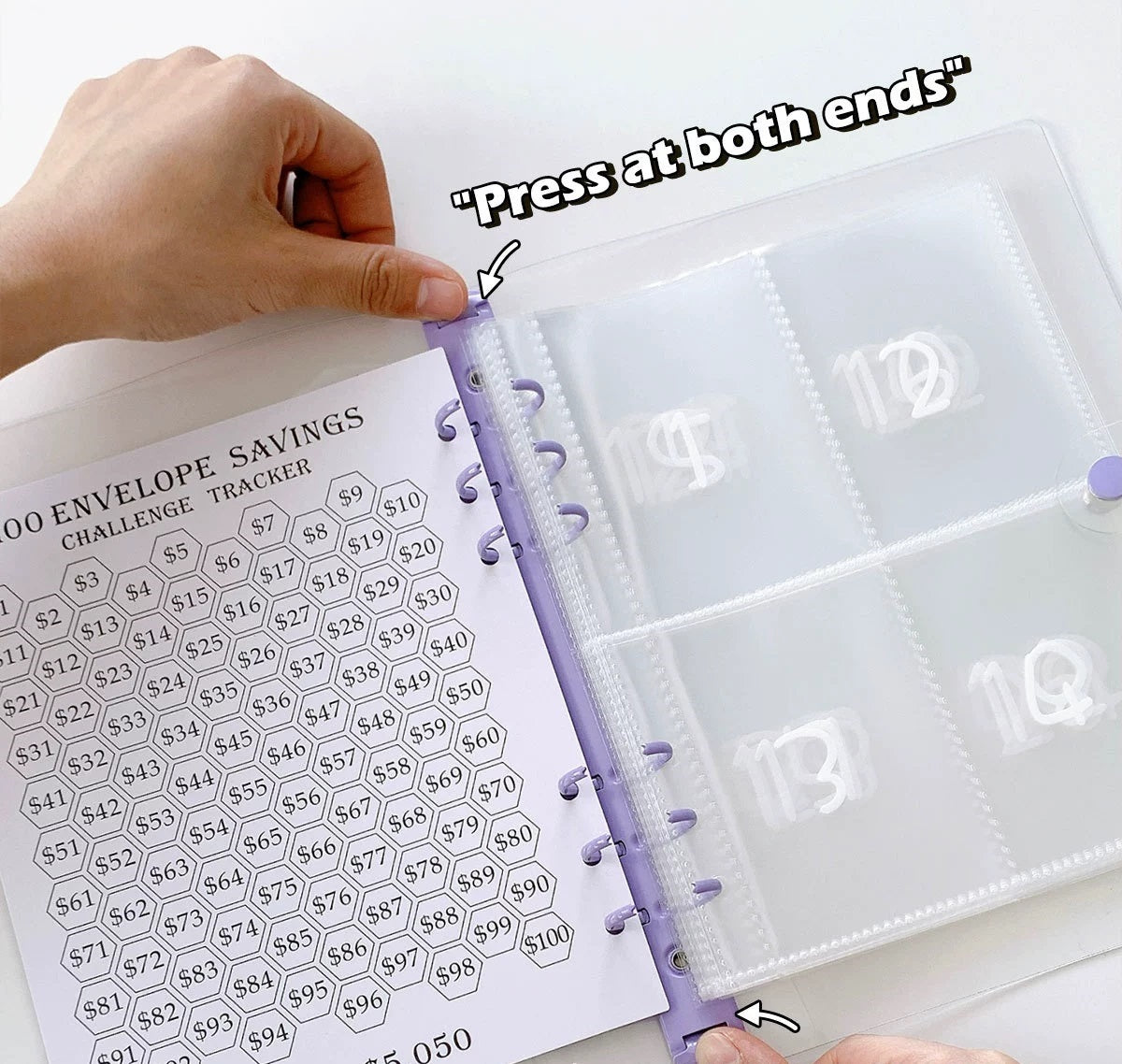 100 Envelope Savings Challenge Binder