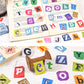 Retro Alphabet Stickers Box