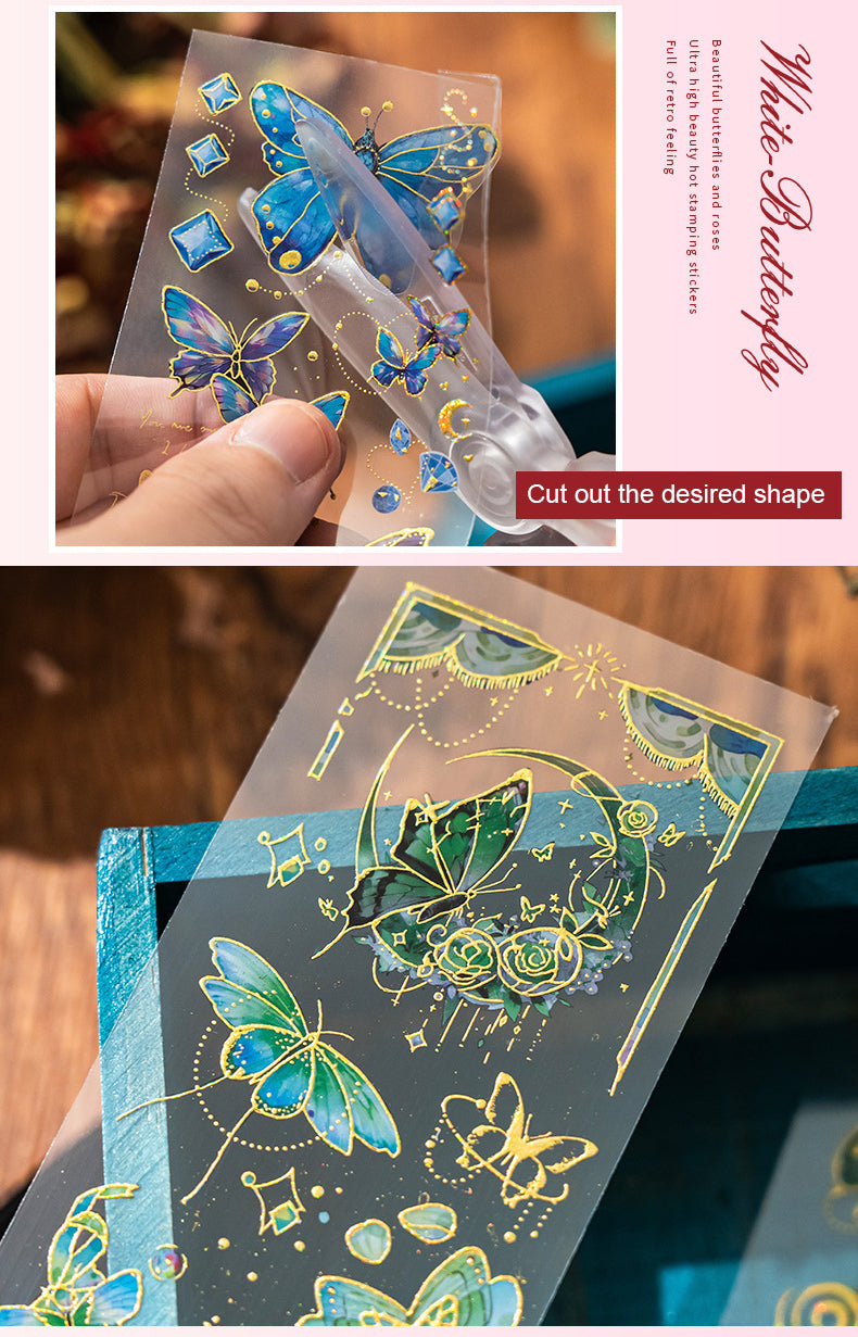 Butterfly Gilded PET Sticker Sheets