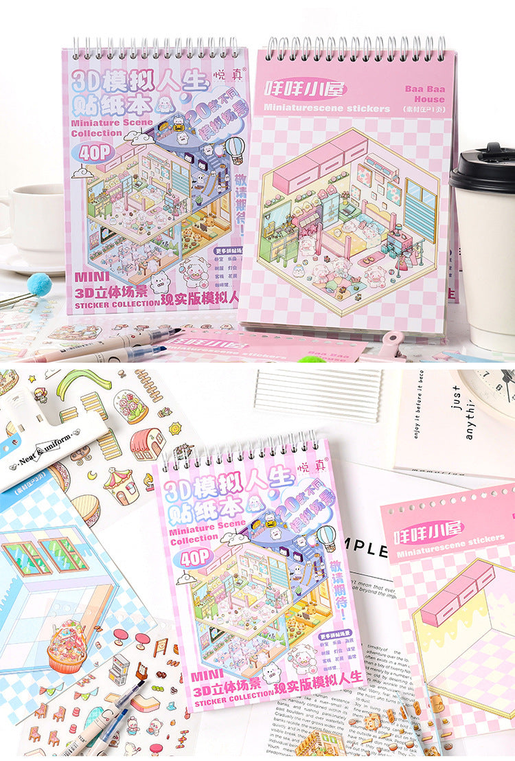 DIY Miniature Scene Stickers Book