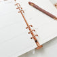Rose Gold Planner Binder