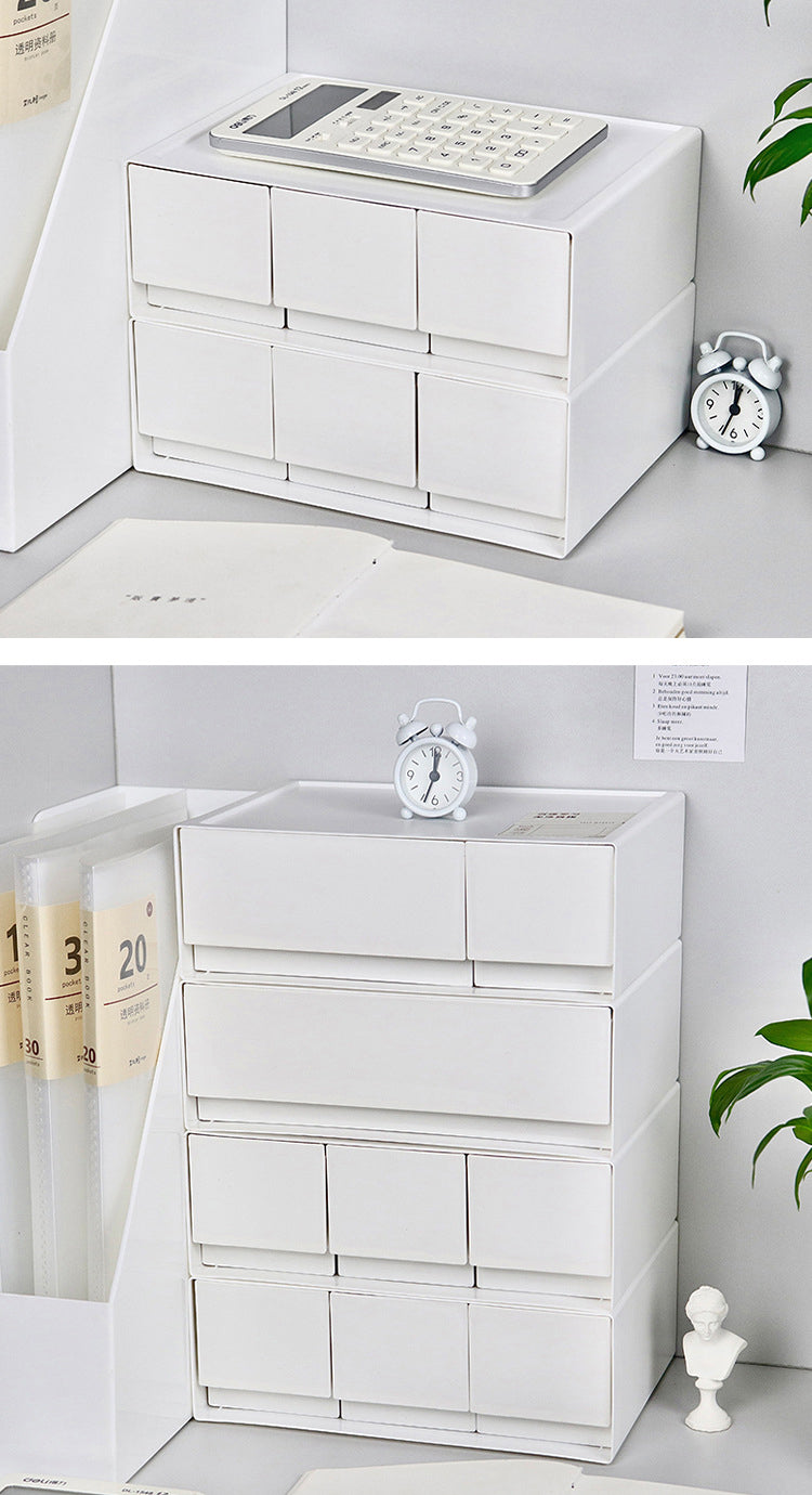 Stackable White Drawer Set