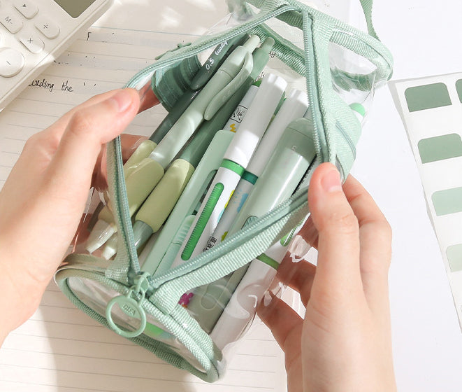 Cylinder Clear Pencil Case