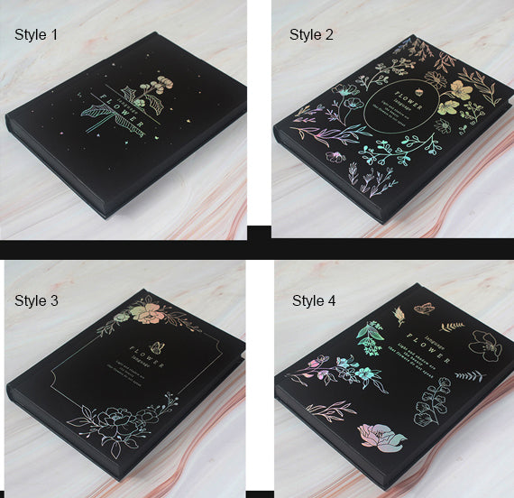 Flower Language Black Diary