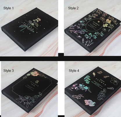 Flower Language Black Diary