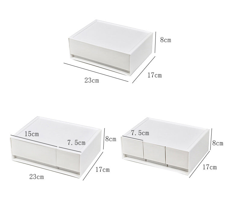 Stackable White Drawer Set