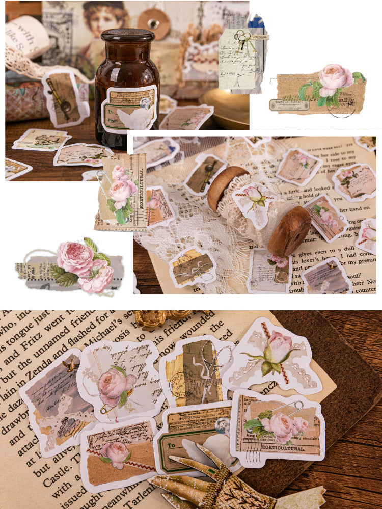 Vintage Roses Stickers Box