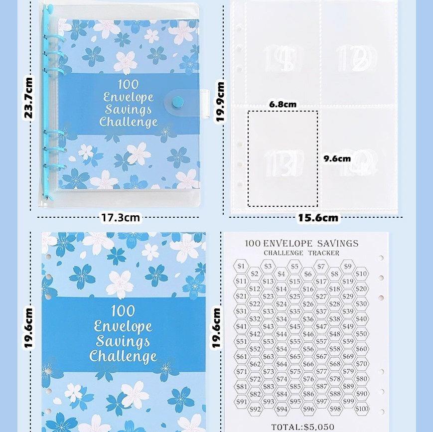 100 Envelope Savings Challenge Binder