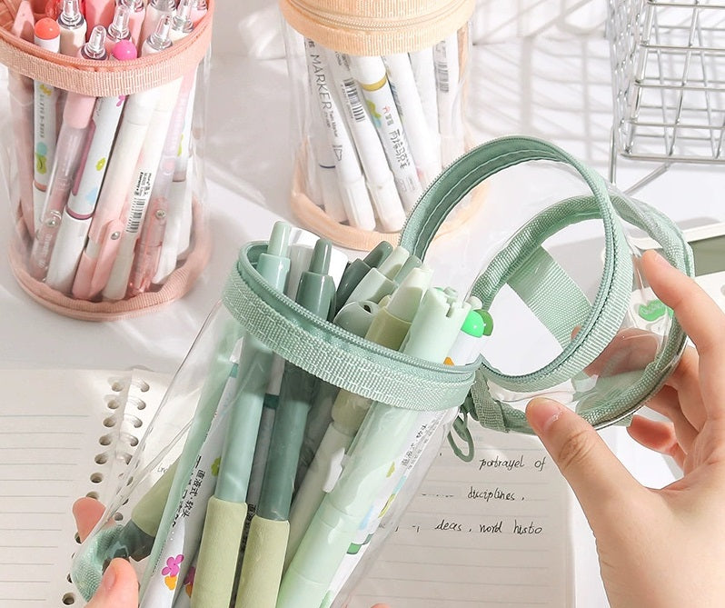 Cylinder Clear Pencil Case