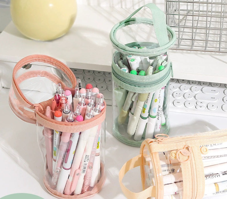 Cylinder Clear Pencil Case