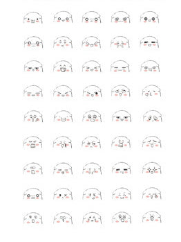 Cute Expressions Mini Stickers